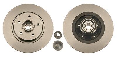 Trw 1x Bremsscheibe mit Radlager Voll Hinterachse [Hersteller-Nr. DF6043BS] für Renault von TRW