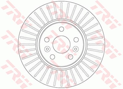 Trw 1x Bremsscheibe [Hersteller-Nr. DF6449] für Renault von TRW