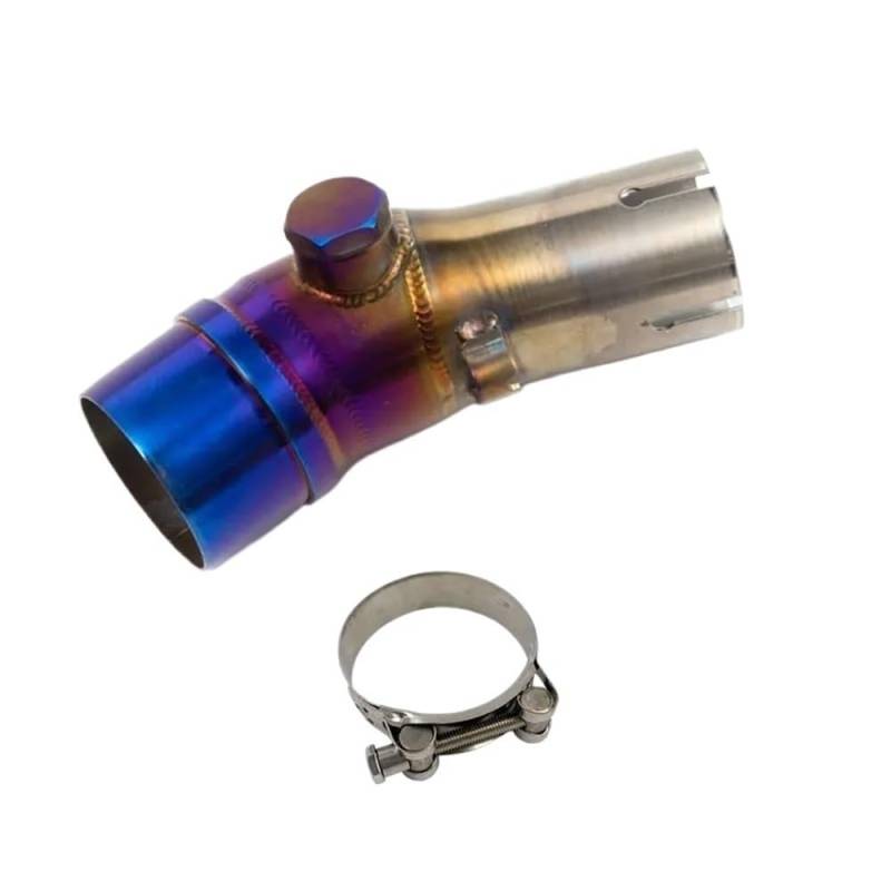 Motorrad Auspuffrohr 51mm Auspuffrohr Schalldämpfer Für Escape Verbindungsrohr Front Link Rohr Mittelrohr Für ER6N Für NI&nja 650F 650 von TRWWFEXO