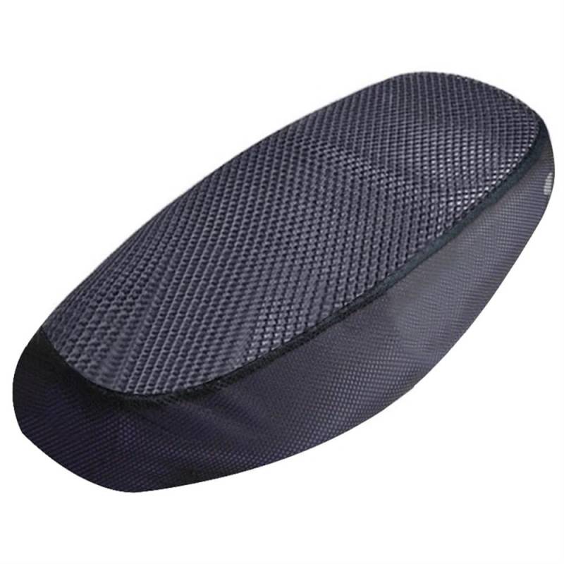 TRWWFEXO Wetterfestes Motorradsitzcover Motorrad Atmungsaktive Sitzbezüge Polyester Spacer Mesh Motorrad Schwarz Anti-Rutsch Kissen Mesh Net Grid Motorradsitzbezug in Grau von TRWWFEXO