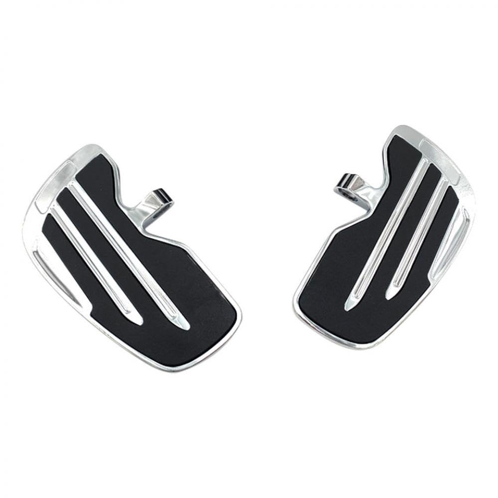 Motorradzubehör Breitstufer Fahrer Fahrgastetafel Set kompatibel mit Indian Scout Sechzig Rogue Twenty Bobber Heck -Ruhpedale Zubehör(Chrome for Driver) von TReCVd