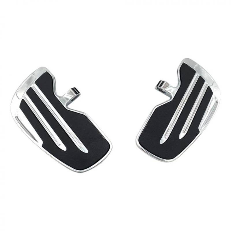 Motorradzubehör Breitstufer Fahrer Fahrgastetafel Set kompatibel mit Indian Scout Sechzig Rogue Twenty Bobber Heck -Ruhpedale Zubehör(Chrome for Driver) von TReCVd