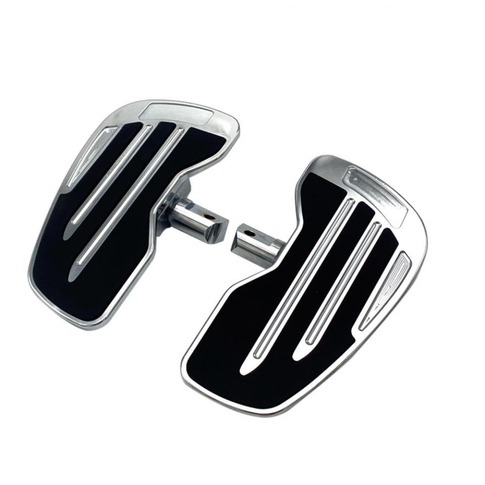 Motorradzubehör Breitstufer Fahrer Fahrgastetafel Set kompatibel mit Indian Scout Sechzig Rogue Twenty Bobber Heck -Ruhpedale Zubehör(Chrome for Passenger) von TReCVd