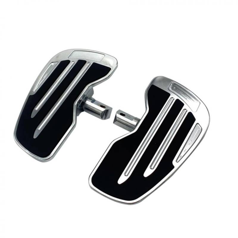 Motorradzubehör Breitstufer Fahrer Fahrgastetafel Set kompatibel mit Indian Scout Sechzig Rogue Twenty Bobber Heck -Ruhpedale Zubehör(Chrome for Passenger) von TReCVd