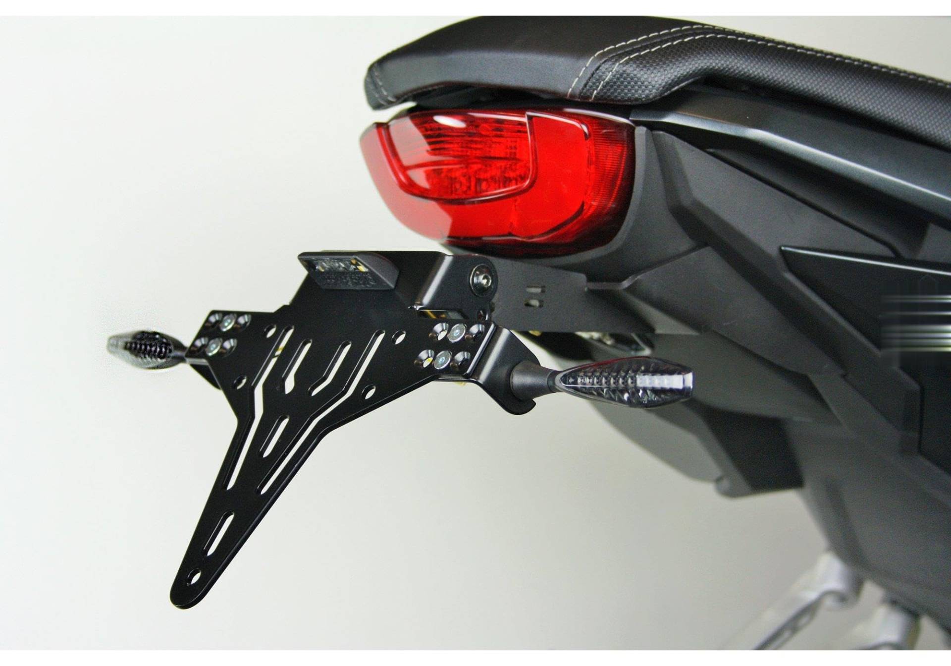 PROTECH Kennzeichenhalterset inkl. Reflektor und Kennzeichenbeleuchtung kompatibel mit Honda CB650R RH02/08 Bj. 2021-2023 von TSS Handel