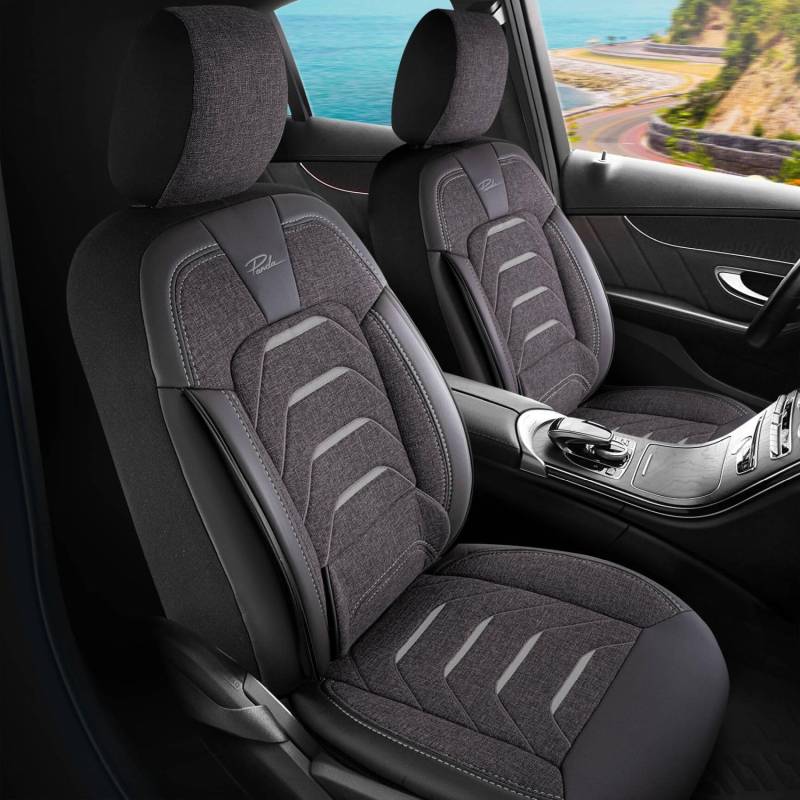 TSS Handel Autositzbezüge Sitzbezug kompatibel mit VW T6 California Bodrum(1+1) Grau von TSS Handel