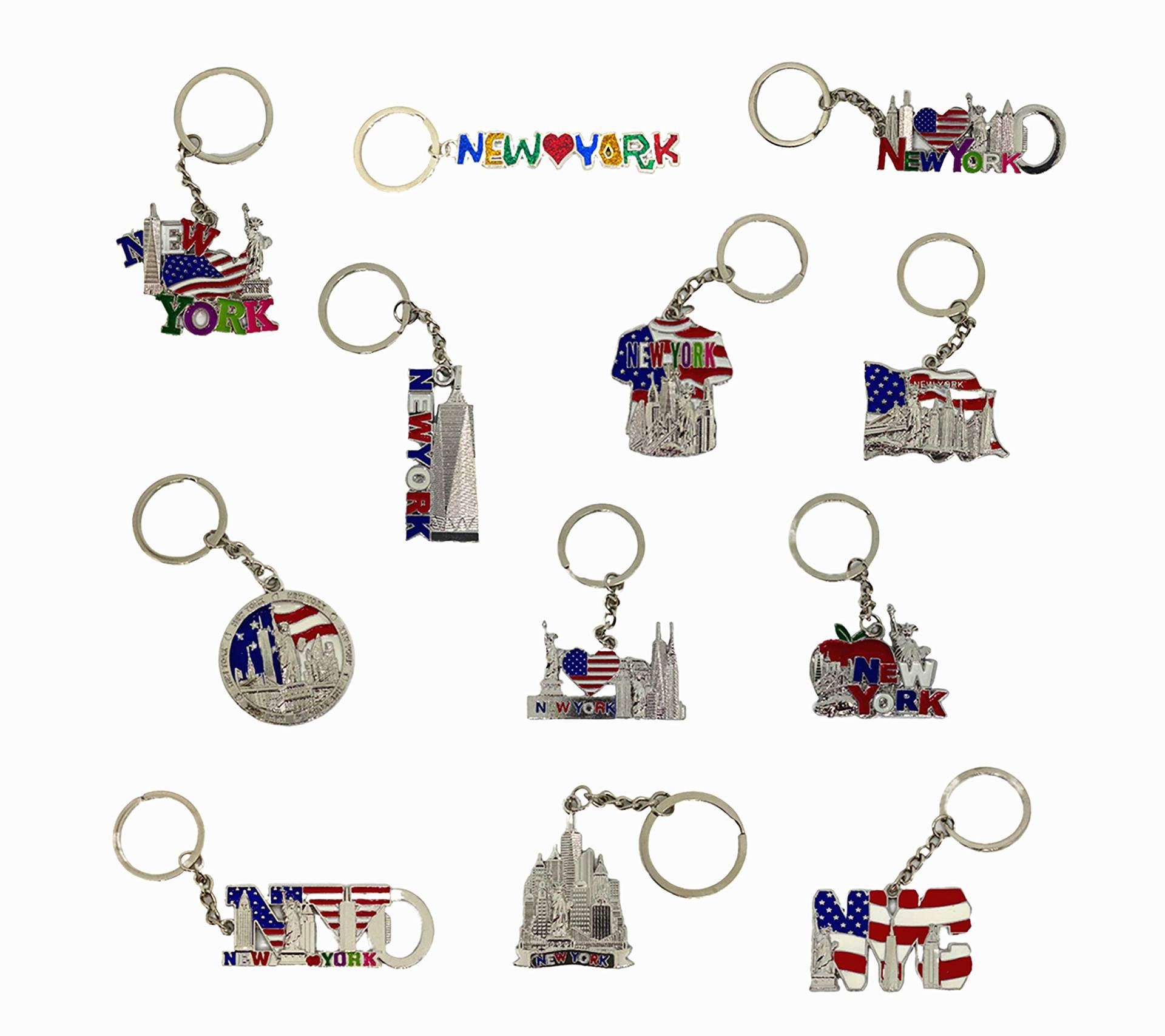 TSY TOOL 12 Stück New York NYC Metall Schlüsselanhänger Ring Bundle Souvenir Sammlung, Geschenk-Set – Beinhaltet Empire State, Freedom Tower, Freiheitsstatue, USA Flagge, und mehr TSY TOOL 12 Stück New York NYC Metall Schlüsselanhänger Ring Bundle Souvenir Sammlung, Geschenk-Set – Beinhaltet Empire State, Freedom Tower, Freiheitsstatue, USA Flagge, und mehr von TSY TOOL