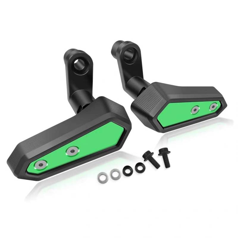 Slider Crash Pads Für KA&was&AKI Ninja500 Z500 Ninja 500 2024 Motorrad Fallschutz Rahmen Slider Verkleidungsschutz Anti Crash Pad Protector(Green) von TTADINUDD