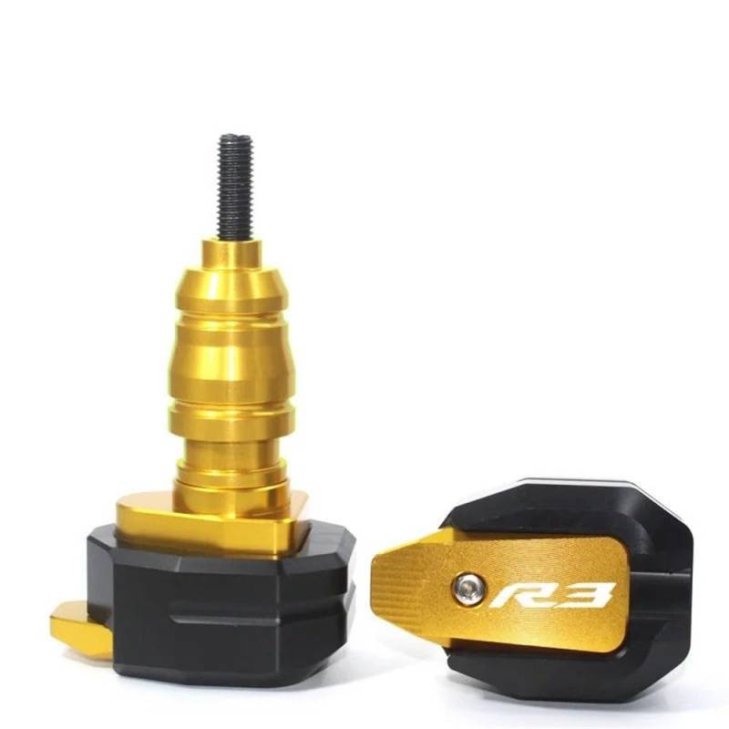 Slider Crash Pads Für Y&AMA&HA YZF-R3 YZFR3 YZF R3 2015-2018 Motorrad Fallschutzrahmen Slider Verkleidungsschutz Anti Crash Pad Protector(Gold) von TTADINUDD