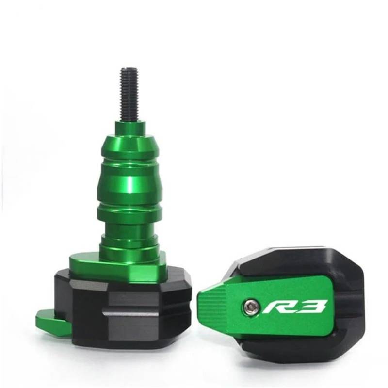 Slider Crash Pads Für Y&AMA&HA YZF-R3 YZFR3 YZF R3 2015-2018 Motorrad Fallschutzrahmen Slider Verkleidungsschutz Anti Crash Pad Protector(Green) von TTADINUDD