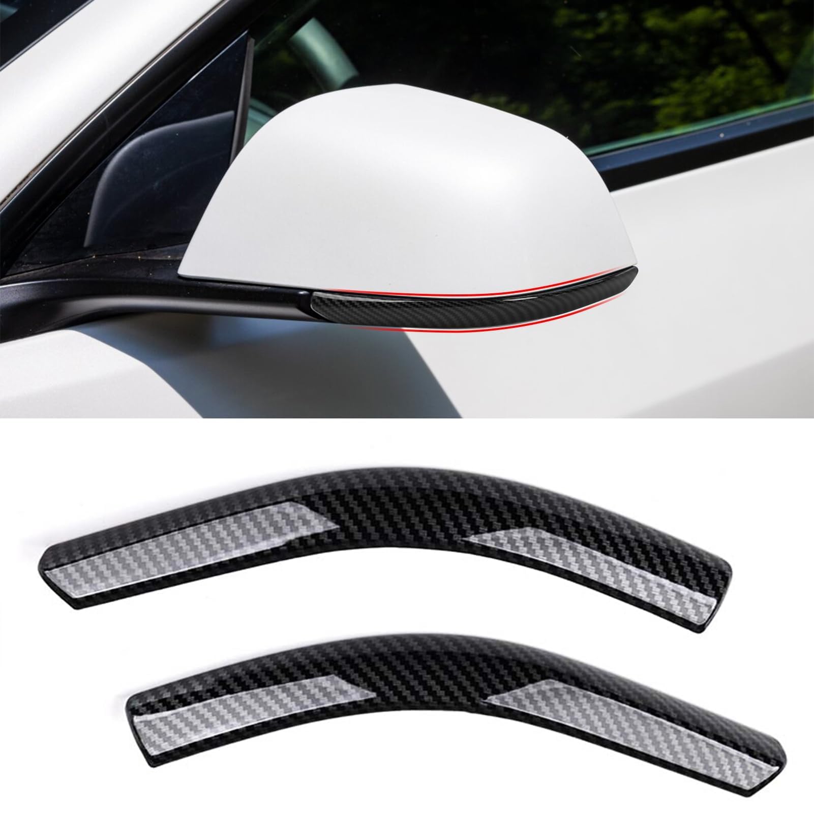TTCR-II 2PCS Kompatibel mit Tesla Model 3 SpiegelKappe Abdeckung Unten Trim Aufkleber 2017-2024,Aussenspiegel Unten Abdeckblende Aufkleber für Model 3 Spiegelkappen Unten Aufkleber Trim-Kohlefaser TTCR-II 2PCS Kompatibel mit Tesla Model 3 SpiegelKappe Abdeckung Unten Trim Aufkleber 2017-2024,Aussenspiegel Unten Abdeckblende Aufkleber für Model 3 Spiegelkappen Unten Aufkleber Trim-Kohlefaser von TTCR-II
