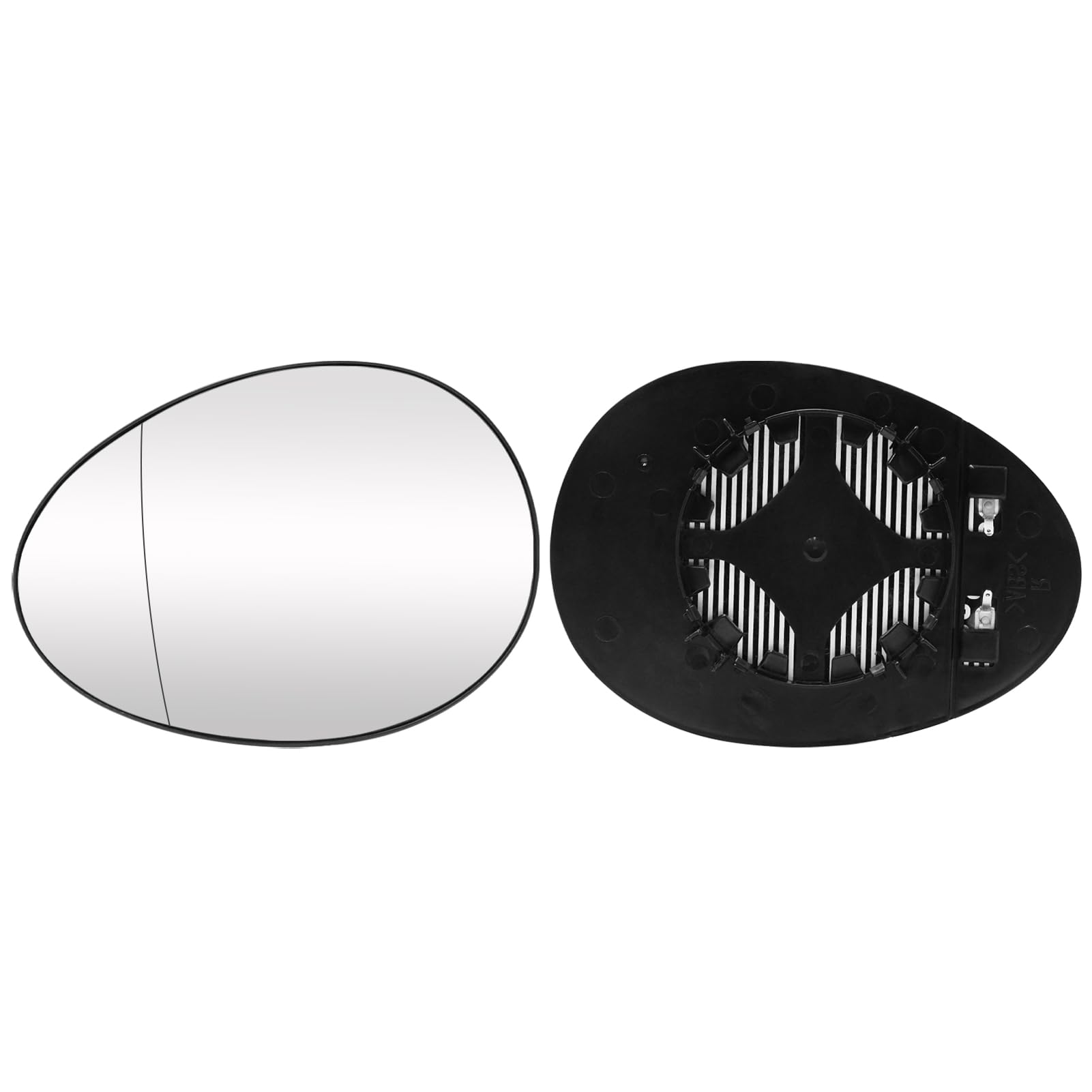 TTCR-II Ersatzspiegel Kompatibel mit MINI R55 R56 R57 R58 R59 Spiegelglas 2005-2015, MINI R55 Spiegelglas Beheizbar, 51162755625 Fahrerseite Ersatz Spiegelglas R59 Außenspiegel Glas-(Links) von TTCR-II