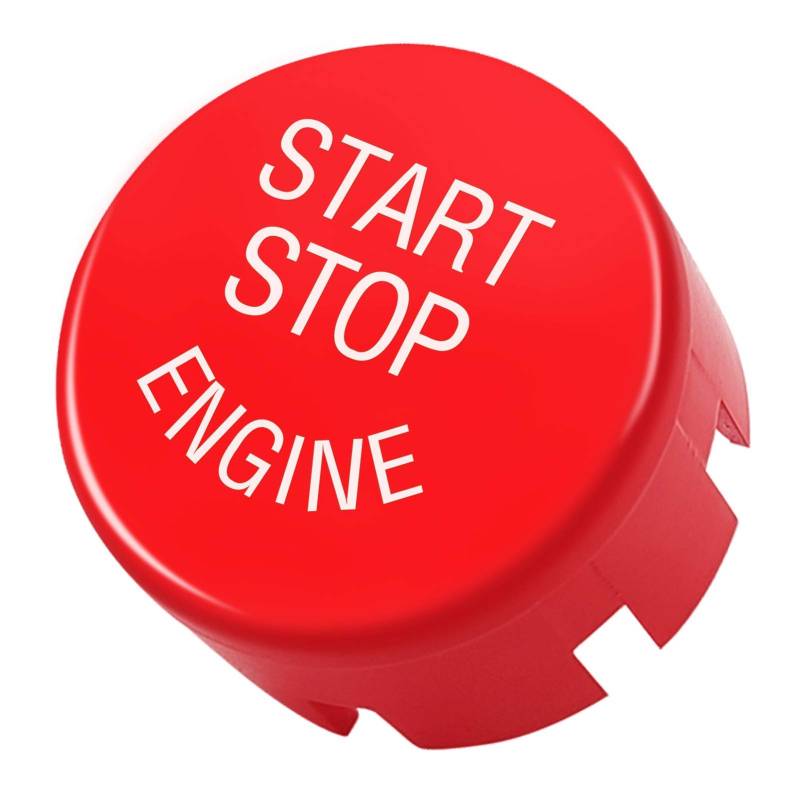 TTCR-II Sports Red Start Stopp Taste, Austausch der Motorstartknopf, start stop knopf Kompatibel mit BMW (Serie 1 2 3 4 5 6 7 X1 X3 X4 X5 X6 / F30 F10 F01 F15 F25 G30 G31 G11 G12) von TTCR-II