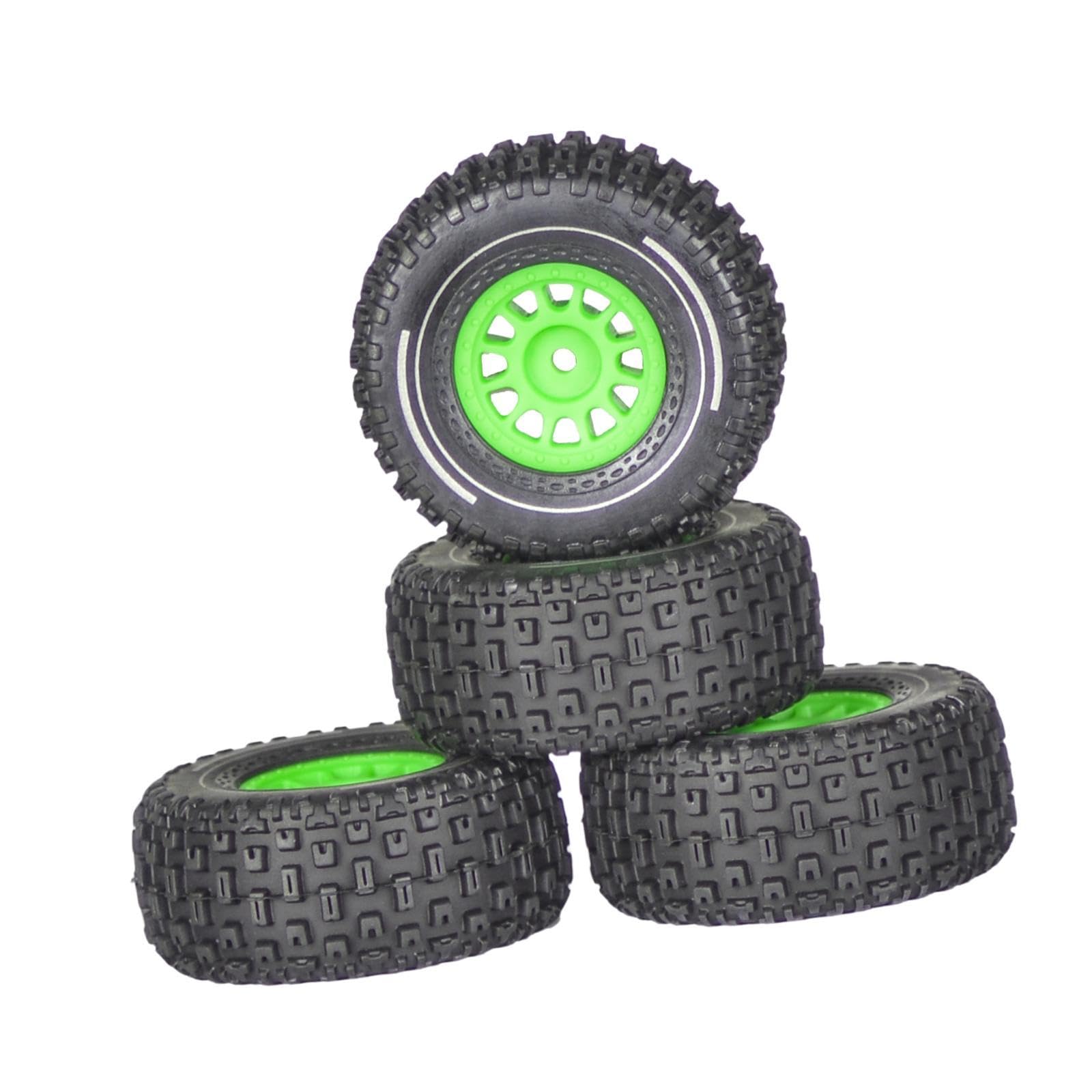 TTETTZ 4 Stück 1/14 RC Auto Reifen Und Zubehör für Einfache Installation, GrÜn TTETTZ 4 Stück 1/14 RC Auto Reifen Und Zubehör für Einfache Installation, GrÜn von TTETTZ