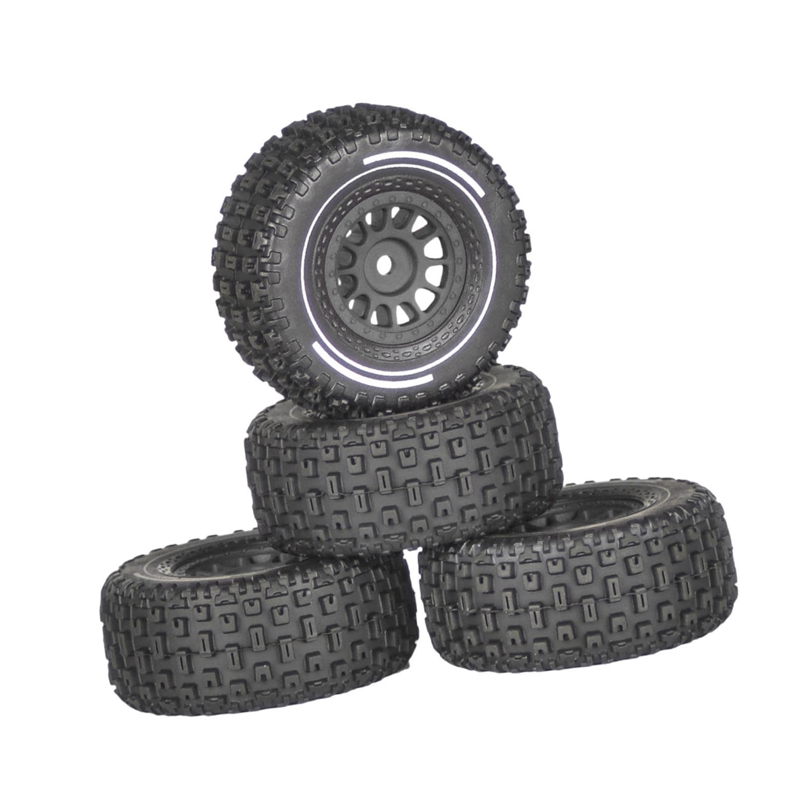 TTETTZ 4 Stück 1/14 RC Auto Reifen Und Zubehör für Einfache Installation, Schwarz TTETTZ 4 Stück 1/14 RC Auto Reifen Und Zubehör für Einfache Installation, Schwarz von TTETTZ