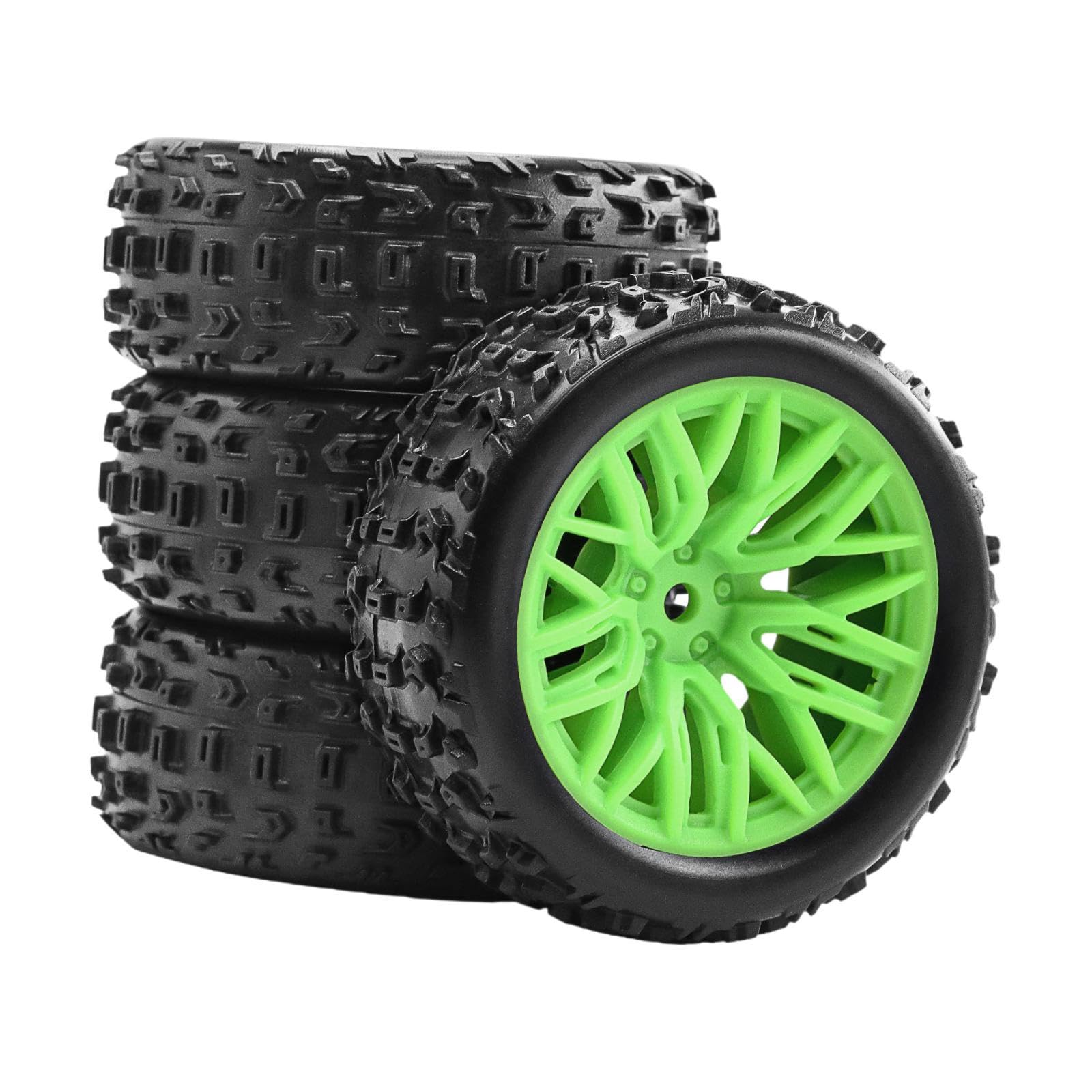 TTETTZ 4 Stück 1/18 RC Auto Reifen Und Räder Ersatzteile für RC Fahrzeuge, GrÜn TTETTZ 4 Stück 1/18 RC Auto Reifen Und Räder Ersatzteile für RC Fahrzeuge, GrÜn von TTETTZ