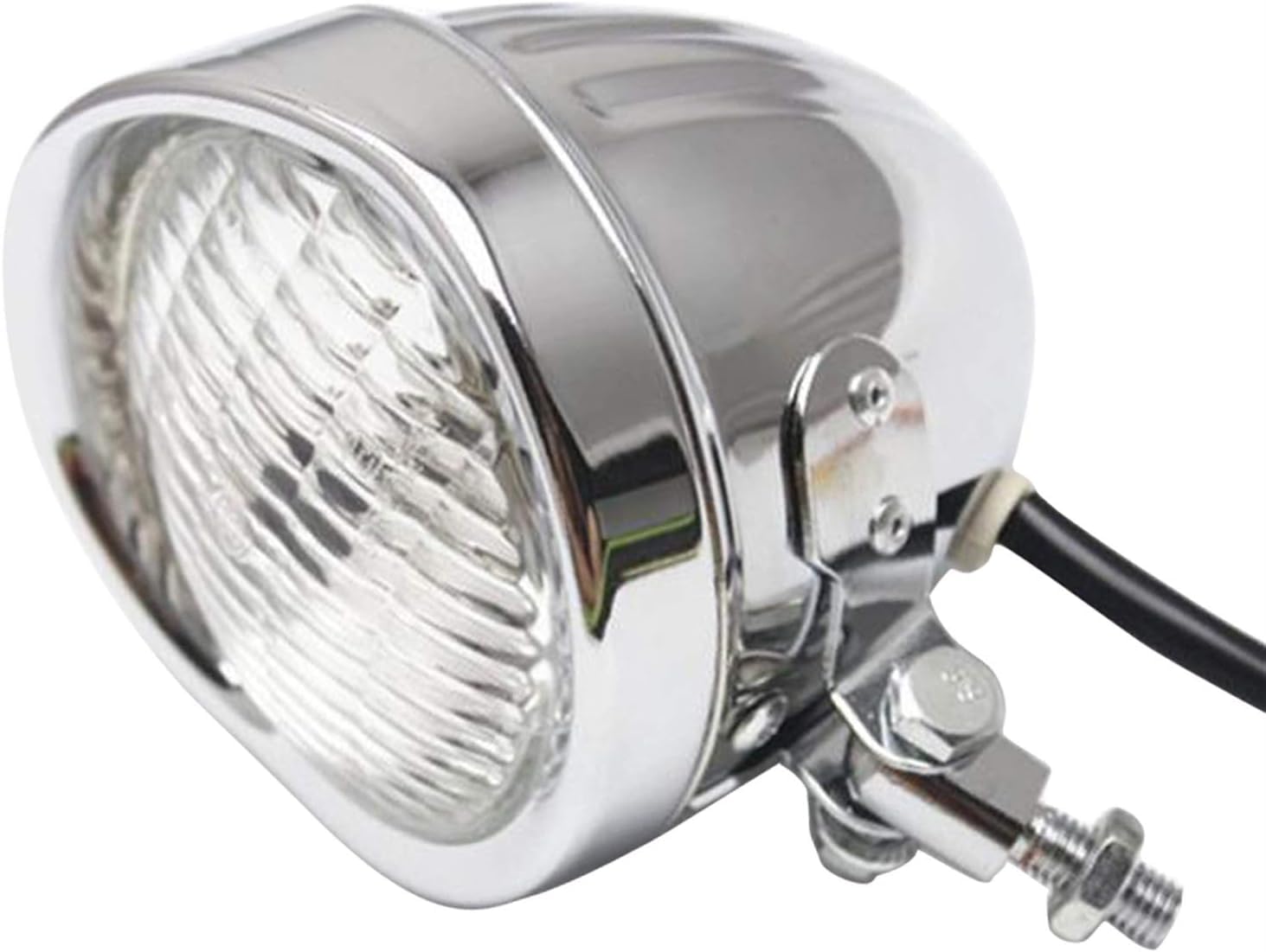 Huianpen Motorrad Scheinwerfer,Zusatzscheinwerfer Chrome Motorrad 4inch Scheinwerfer Weiß Lampe Ersatz für Touring Custom Bikes Huianpen Motorrad Scheinwerfer,Zusatzscheinwerfer Chrome Motorrad 4inch Scheinwerfer Weiß Lampe Ersatz für Touring Custom Bikes von Huianpen