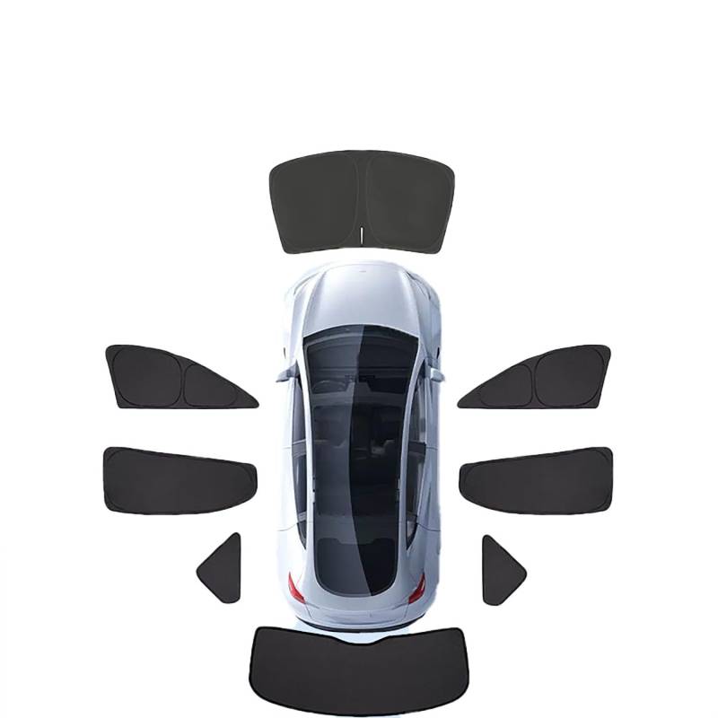 Auto-Seitenfenster-Sonnenschutz für Toyota RAV4 2002-2008,Autosonnenschutz Seitenfenster UV-Schutz Hitzeschutz PrivatsphäRe Schutz,J-8 Pieces in The Whole car von TTTao