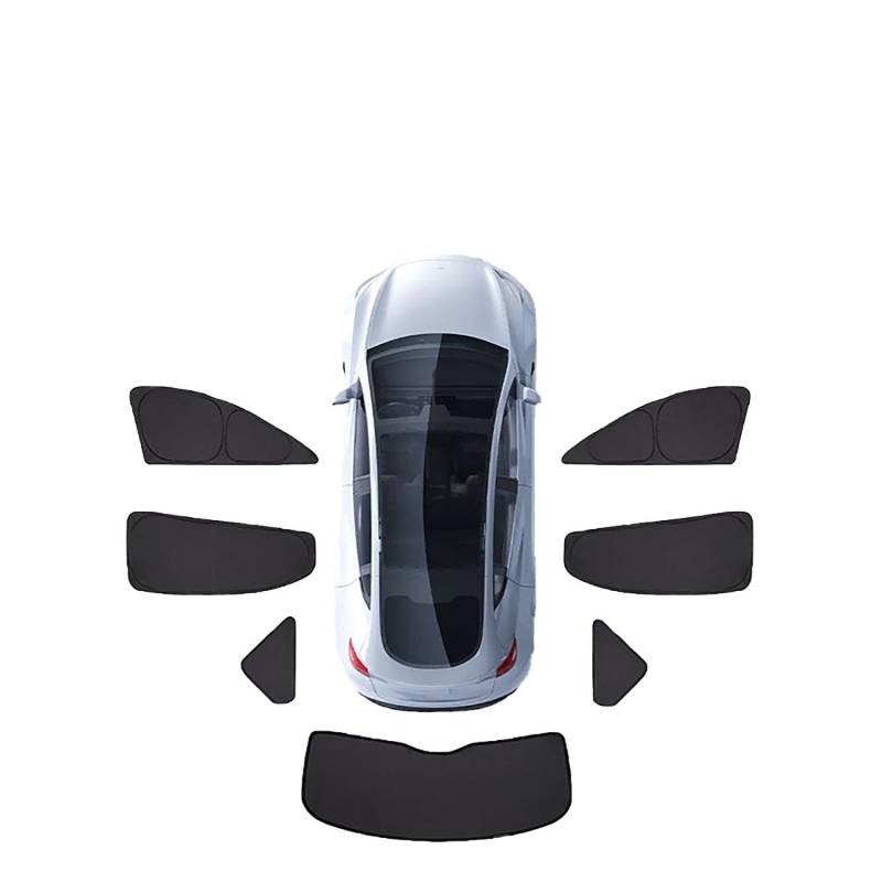 Auto-Seitenfenster-Sonnenschutz für VW TAYRON,Autosonnenschutz Seitenfenster UV-Schutz Hitzeschutz PrivatsphäRe Schutz,H-7 Pieces for The Whole car von TTTao