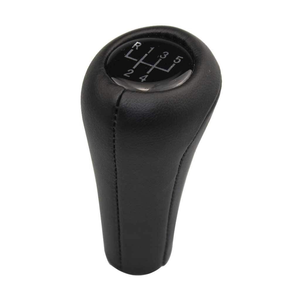 Schaltknauf,Auto Schaltknauf 1Pcs Schaltknauf for BMW 1 3 5 6 Series E46 E53 E60 E61 E63 E65 E81 E82 E83 E87 E90 E91 E92 X1 X3 X5 M Verchromte Matte Kohlenstoff(5 Speed Leather) von TUANZUN
