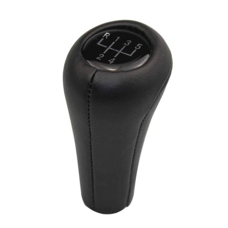 Schaltknauf,Auto Schaltknauf 1Pcs Schaltknauf for BMW 1 3 5 6 Series E46 E53 E60 E61 E63 E65 E81 E82 E83 E87 E90 E91 E92 X1 X3 X5 M Verchromte Matte Kohlenstoff(5 Speed Leather) von TUANZUN