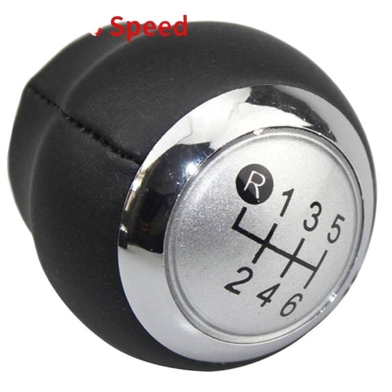 Schaltknauf,Auto Schaltknauf 5/6 Gang Auto Schaltknauf Hebel Schalthebel Handball(Silver 6 Speed) von TUANZUN