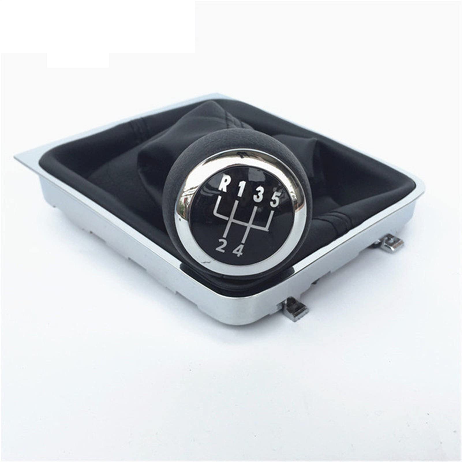 Schaltknauf,Auto Schaltknauf 5/6 Geschwindigkeit M Getriebe Umschaltknopf Hebel Stick Gaiter Boot Cover Kragen Passend Für VW. Passat B6 2005-2011 Auto Styling Zubehör(5 Speed Gaiter Boot) von TUANZUN