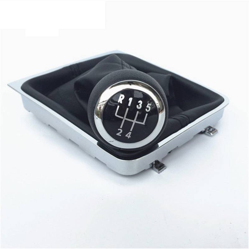 Schaltknauf,Auto Schaltknauf 5/6 Geschwindigkeit M Getriebe Umschaltknopf Hebel Stick Gaiter Boot Cover Kragen Passend Für VW. Passat B6 2005-2011 Auto Styling Zubehör(5 Speed Gaiter Boot) von TUANZUN
