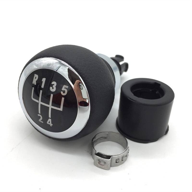 Schaltknauf,Auto Schaltknauf 5/6 Geschwindigkeit M Getriebe Umschaltknopf Hebel Stick Gaiter Boot Cover Kragen Passend Für VW. Passat B6 2005-2011 Auto Styling Zubehör(5 Speed Gearknob) von TUANZUN