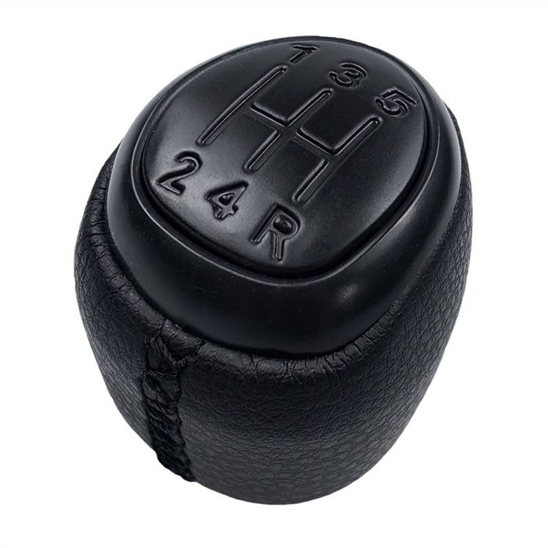 Schaltknauf,Auto Schaltknauf 5/6 Geschwindigkeitsgetriebe Umschaltknopf Leder Gamer Boot Cover Fall Hebel Shifter Passend Für SAAB 93 9-3 SS 2003-2012 Auto-Styling-Accessoires.(5 Speed Black) von TUANZUN