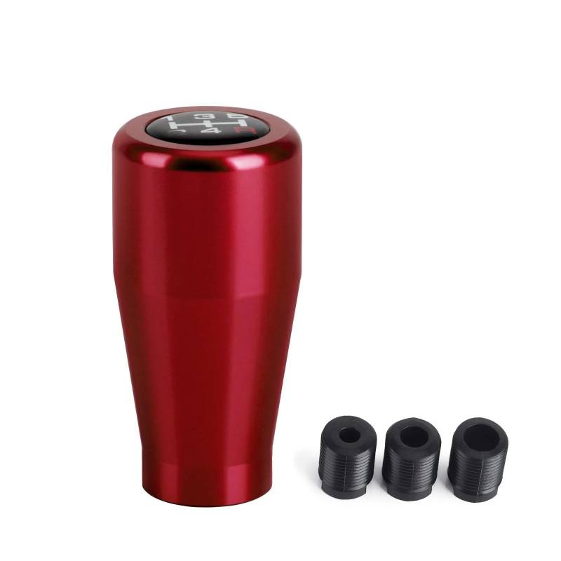 Schaltknauf,Auto Schaltknauf 5-Gang-Auto-Universal-Schaltknauf, Aluminium-Racing-Schalthebel for Schaltgetriebe, Schaltknauf(Red) von TUANZUN