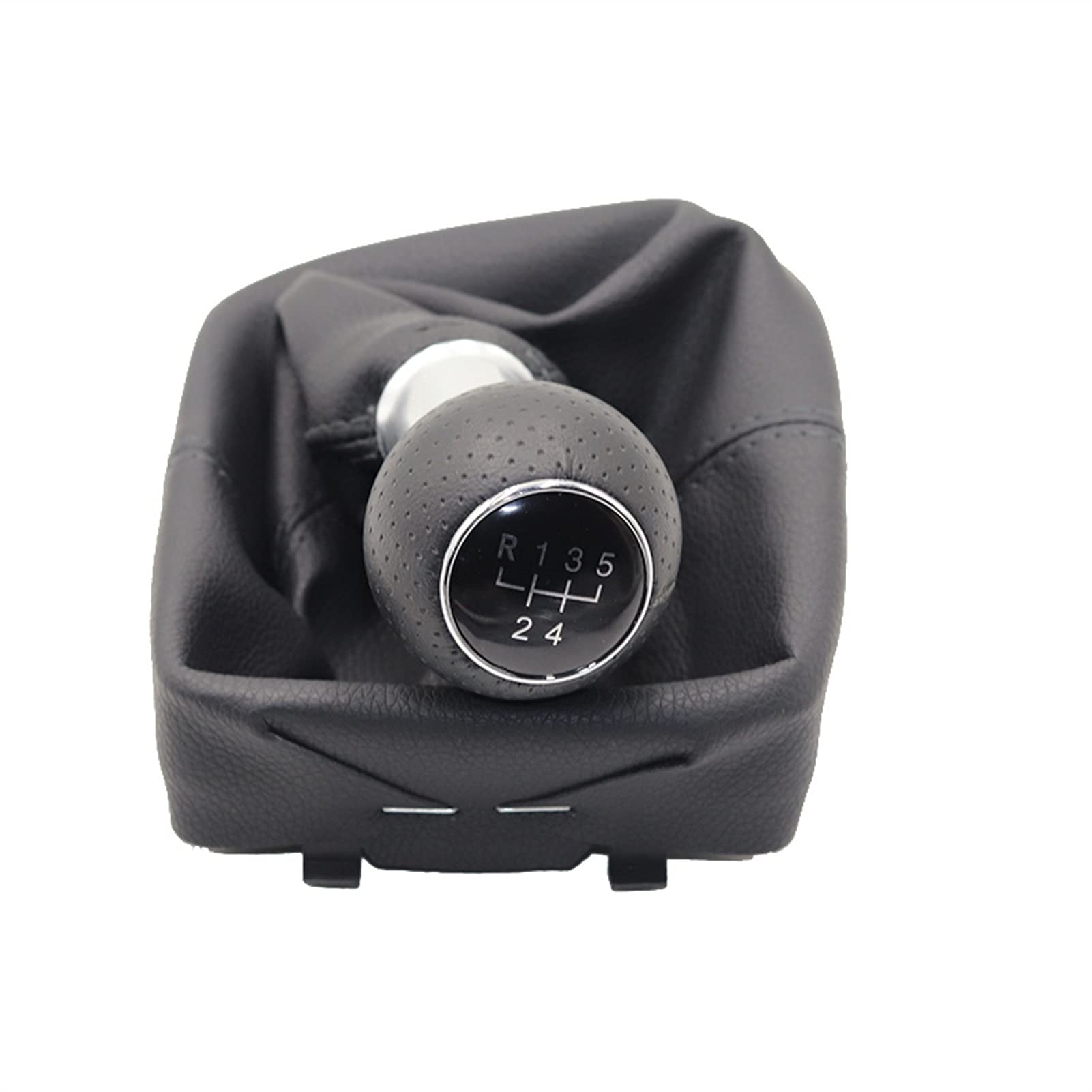 Schaltknauf,Auto Schaltknauf 5 Geschwindigkeitsauto-Gang-Umschaltknopf Mit Gaitor-Boot-Abdeckung Passend Für VW. Polo 9N 9N2 2002-2009 GAITOR SHIFT BOOT GAMER/FRAME/CHROME(Type 3) von TUANZUN