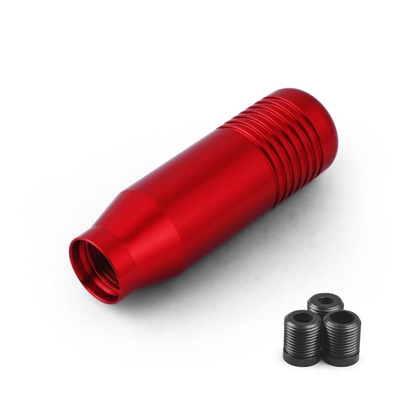 Schaltknauf,Auto Schaltknauf 8,5 cm stilvoller Schaltknauf-Stick, Schaltgetriebe, universelles Auto, Aluminium, verlängerter Schaltknauf, Schaltknauf, KEIN Logo(Red) von TUANZUN