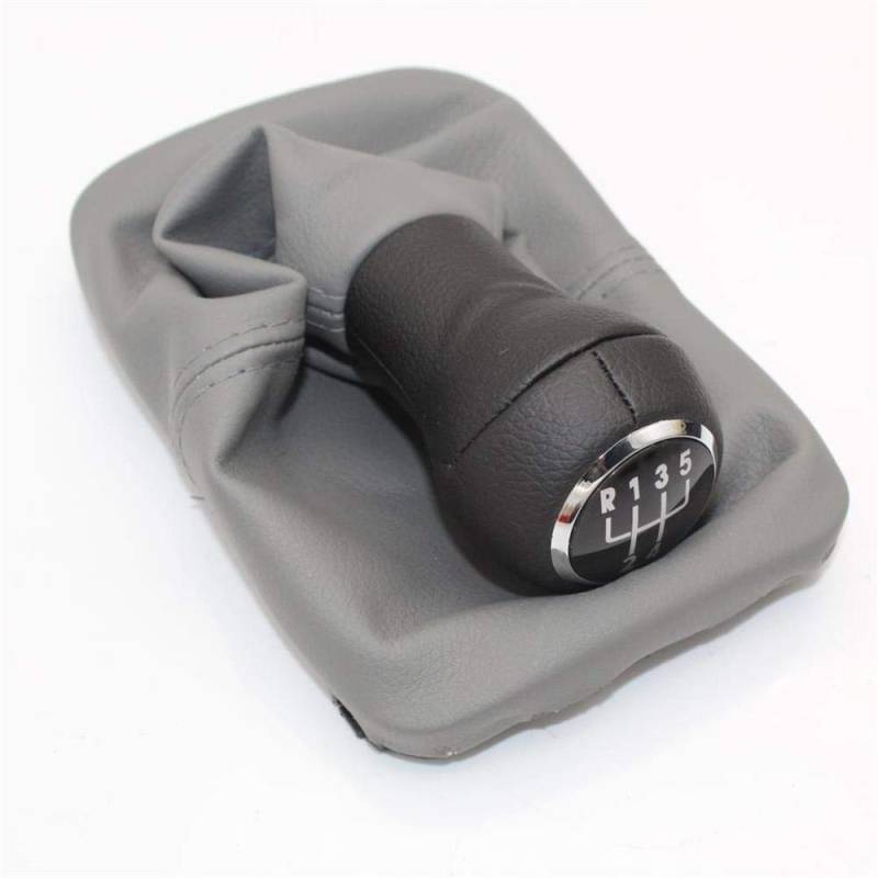 Schaltknauf,Auto Schaltknauf For VW Beetle 1998 1999 2000 2001 2002 2003 2004 2005 2006 2007 2008 2009 2010 Neues 5 Speed ​​Gear Stick Schaltknauf Lederstiefel(Grey Giator) von TUANZUN