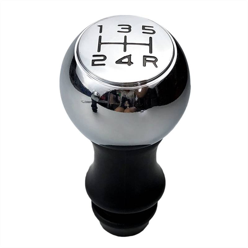 Schaltknauf,Auto Schaltknauf Matt-Chrom-Auto-Gang-Umschaltknopf-Hebel-Shifter-Handstift Passend Für Peugeot 106 206 306 406 107 207 307 407 301 308 2008 3008 C2 C3 C4.(Chrome Knob) von TUANZUN