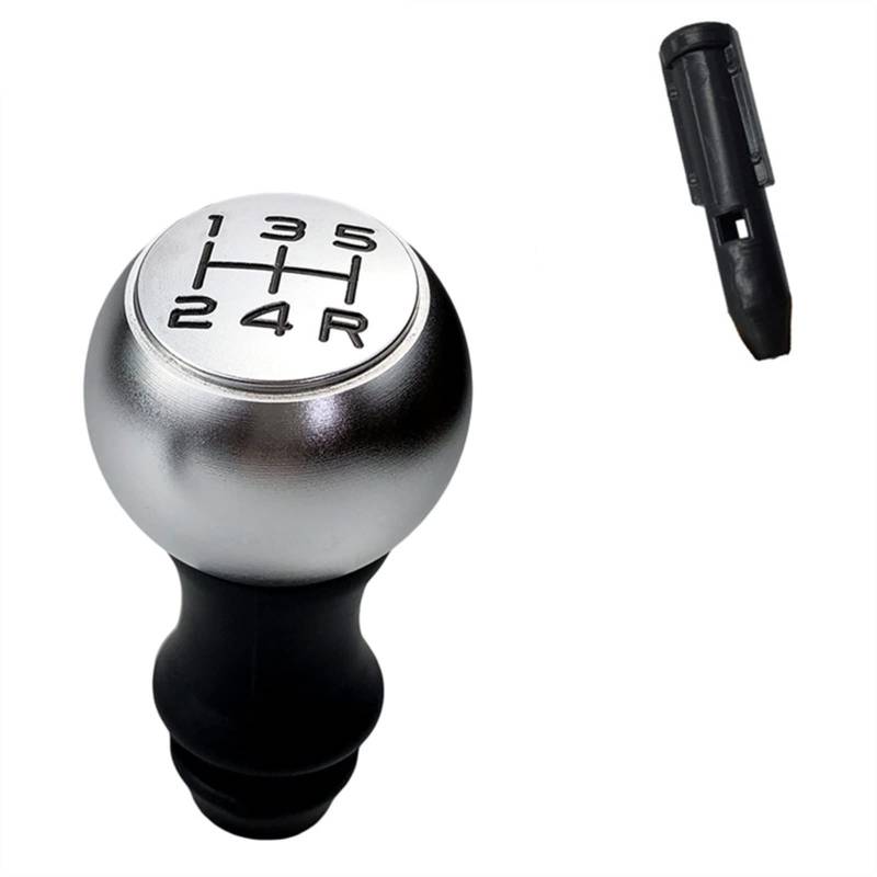 Schaltknauf,Auto Schaltknauf Matt-Chrom-Auto-Gang-Umschaltknopf-Hebel-Shifter-Handstift Passend Für Peugeot 106 206 306 406 107 207 307 407 301 308 2008 3008 C2 C3 C4.(Matte Sleeve) von TUANZUN