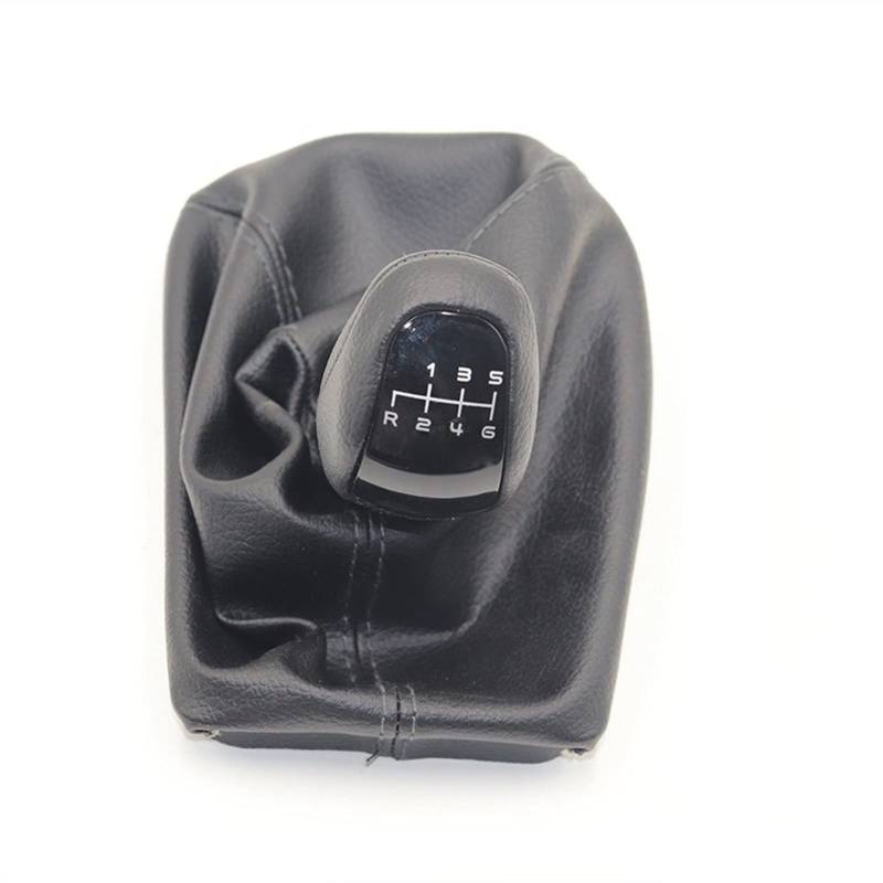 Schaltknauf,Auto Schaltknauf Passend Für Auto 6 Geschwindigkeitsgetriebe Umschaltstufe Knopf Mit Lederstiefel(6 speed CLASSIC) von TUANZUN