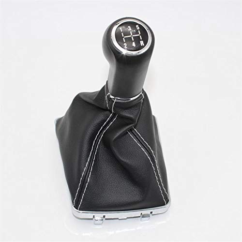 Schaltknauf,Auto Schaltknauf Passend Für Opel Astra III H 1.6 Vauxhall 2004 2005 2006 2007 2008 2009 2010 Auto 5/6 Geschwindigkeitsgeschwindigkeitshebel Umschaltknopf Mit Lederstiefel(1) von TUANZUN