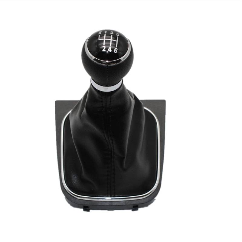 Schaltknauf,Auto Schaltknauf Passend Für VW. Golf 5. MK5 R32 GTI 2004 2005 2006 2007 2007 2009 2009 Autosteigung 6 Geschwindigkeitsauto-Gang-Stick-Level-Umschaltknopf Mit Lederstiefel von TUANZUN
