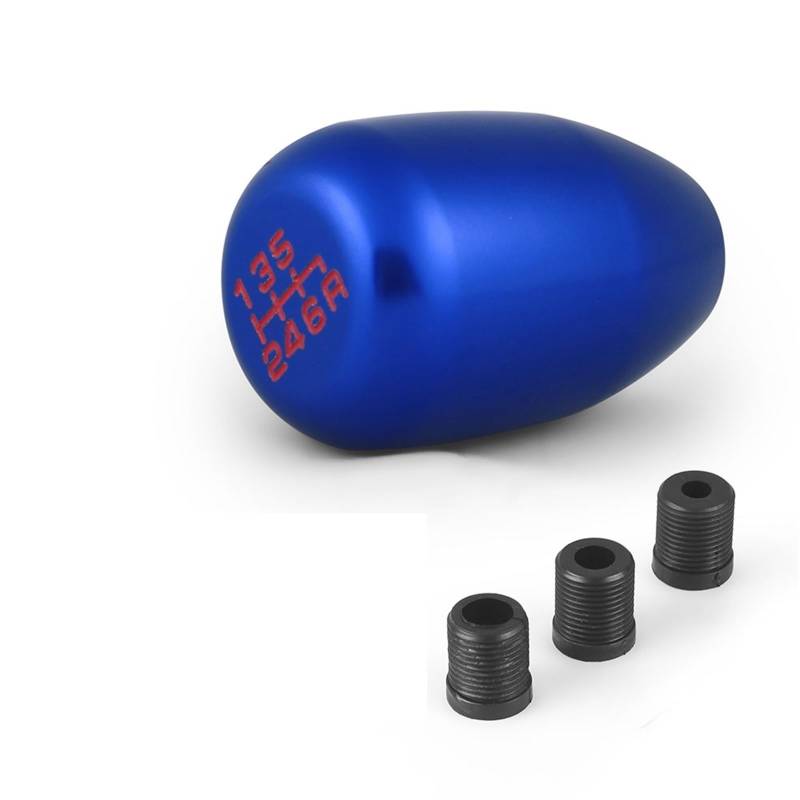 Schaltknauf,Auto Schaltknauf Racing Universal 6-Gang-Auto-Schaltknauf manuell automatisch for 8 mm, 10 mm, 12 mm Schalthebel(Blue) von TUANZUN