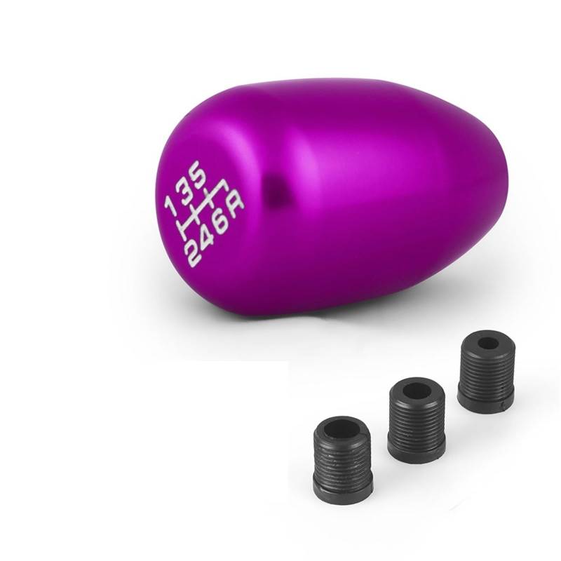 Schaltknauf,Auto Schaltknauf Racing Universal 6-Gang-Auto-Schaltknauf manuell automatisch for 8 mm, 10 mm, 12 mm Schalthebel(PURPLE) von TUANZUN
