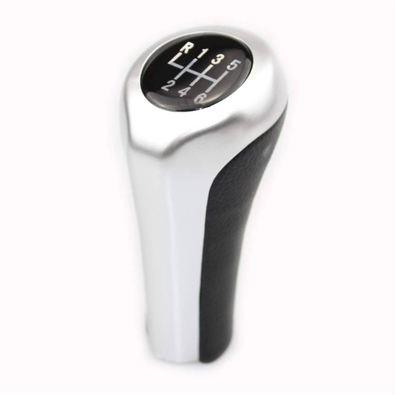 Schaltknauf,Auto Schaltknauf Schalthebel-Schaltknopf Passend Für BMW 1 3 5 6 Serie E30 E32 E34 E36 E38 E39 E46 E53 E60 E61 E63 E81 E82 E83 E83 E84(Silver 6 speed) von TUANZUN