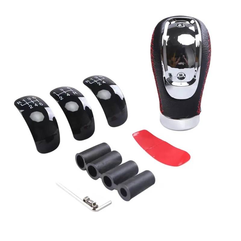 Schaltknauf,Auto Schaltknauf Universal 5/6 Gang Schaltknauf Shifter Hebel Griff Stick PU Leder Auto Zubehör for Alle Manuellen Auto(Speed 5-6 1set) von TUANZUN