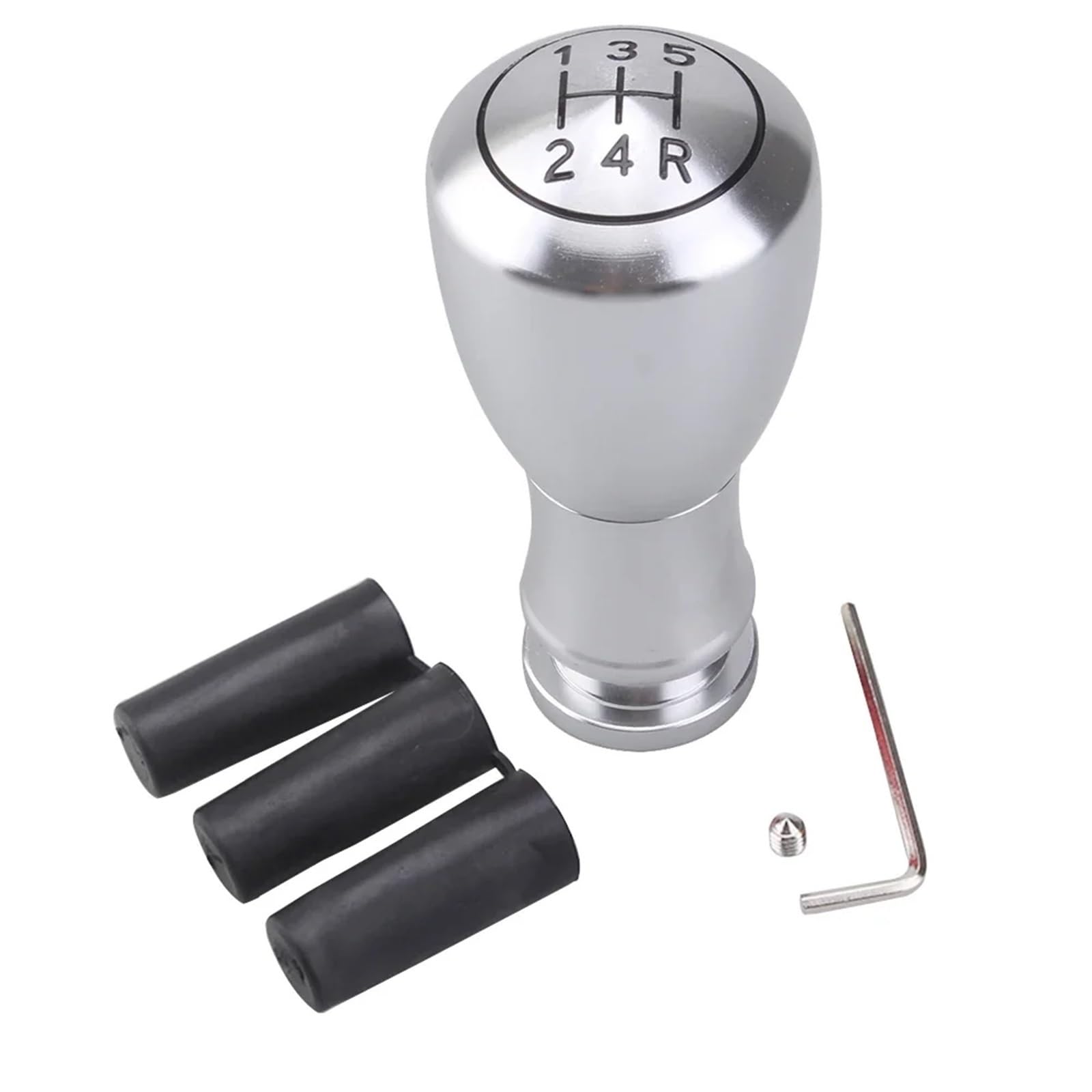 Schaltknauf,Auto Schaltknauf Universeller 5-Gang-Schaltgetriebe-Universal-Schaltkopf aus Aluminiumlegierung for Nachrüsten des Fahrzeugs mit Schaltkopf(WHITE) von TUANZUN