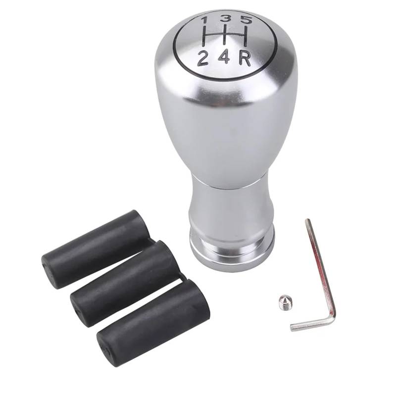 Schaltknauf,Auto Schaltknauf Universeller 5-Gang-Schaltgetriebe-Universal-Schaltkopf aus Aluminiumlegierung for Nachrüsten des Fahrzeugs mit Schaltkopf(WHITE) von TUANZUN