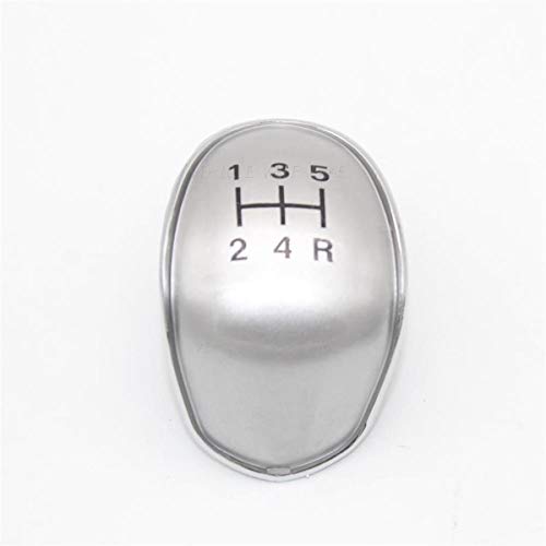 Schaltknauf,Auto Schaltknauf for Ford Focus MK2 MK3 Fiesta MK7 C-max B-max Mondeo MK4 Kuga Transit Galaxy Car-Styling 5 Geschwindigkeit Auto-Gang Stick Schaltknauf Ebene(5 Speed White Cap) von TUANZUN