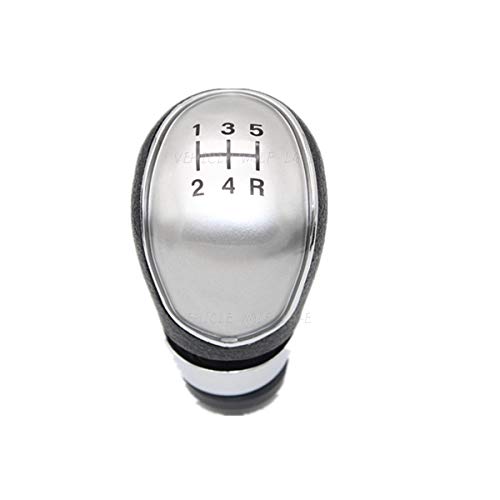Schaltknauf,Auto Schaltknauf for Ford Focus MK2 MK3 Fiesta MK7 C-max B-max Mondeo MK4 Kuga Transit Galaxy Car-Styling 5 Geschwindigkeit Auto-Gang Stick Schaltknauf Ebene(5 Speed White knob) von TUANZUN