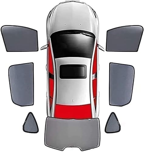 Auto Seitenscheibe Sonnenschutz für Audi A4 B7 Avant 2006-2009 Vorne Hinten Seitenscheibe Atmungsaktives Staubschutz PrivatsphäRe Schutz, Sonnenblende ZubehöR,7pcs-wholecar von TUBIC