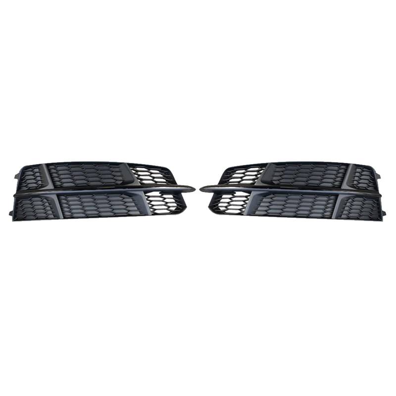 Nebelscheinwerfer Gitter für Audi A6 C7 S-Line 2015 2016 2017 2018-4G0807681AN Front Stoßstange Grill Kühlergrill Stoßfänger Grillgitter Blende Lampen Abdeckung Zubehör,A-black von TUBIC