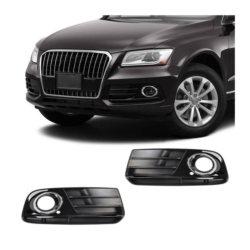 Nebelscheinwerfer Gitter für Audi Q5 2013 2014 2015 2016 8R0807681M 8R0807682J Front Stoßstange Grill Kühlergrill Stoßfänger Grillgitter Blende Lampen Abdeckung Zubehör von TUBIC